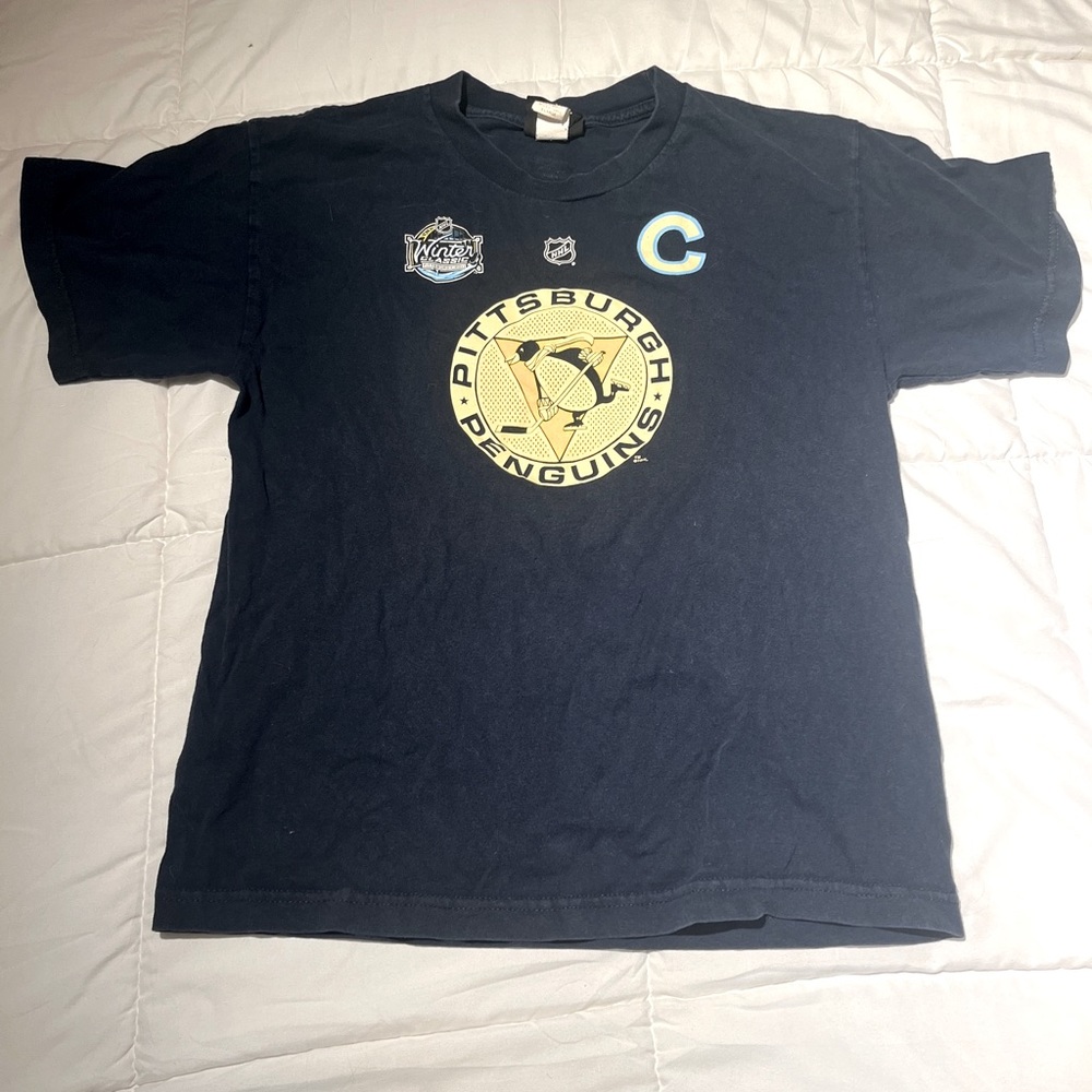 Pittsburgh Penguins Reebok Youth 2011 Winter Classic Crosby Logo Blue T-Shirt XL